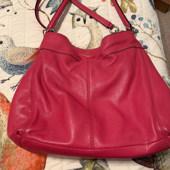 Coach Phoebe Hot Pink Leather Shoulder Bag - Picture 3 of 11